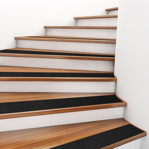 شريط مضاد للانزلاق مقاس 2 بوصة × 32 قدمًا، شريط قبضة لوح التزلج، شريط احتكاك، قبضة سوداء، مادة كاشطة للسلالم الخارجية/الداخلية، سلالم مداس آمنة غير قابلة للانزلاق، شريط جر أسود للأسطح الزلقة in Kuwait