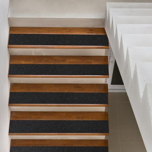 شريط مضاد للانزلاق مقاس 2 بوصة × 32 قدمًا، شريط قبضة لوح التزلج، شريط احتكاك، قبضة سوداء، مادة كاشطة للسلالم الخارجية/الداخلية، سلالم مداس آمنة غير قابلة للانزلاق، شريط جر أسود للأسطح الزلقة in Kuwait