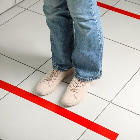 GTSE 2 inch x 108 ft White PVC Vinyl Floor Tape, Safety Marking Tape, 6 mil Thick, Suitable for Dance Floors, Gyms, Warehouses, Sports Facilities in Kuwait