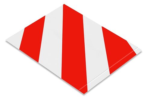 شريط تحديد الأرضيات Mighty Line Hazard للسلامة، والتحذير، والتحذير من الرحلات، والأرضيات، وشديد التحمل، والتقشير واللصق، ولاصق، وجودة صناعية، أحمر وأبيض، شرائح 6 بوصة × 10 بوصة، شرائط مقطوعة مسبقًا 100 قطعة in Kuwait