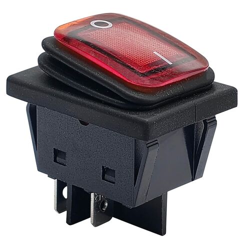 مفتاح الروك 4 دبوس 2 موضع تشغيل/إيقاف 30 أمبير 250 فولت/ 35 أمبير 125 فولت مفتاح الروك للقارب المقاوم للماء، مفتاح DPST فولت البحري يناسب المروحة الكهربائية، مضخة الهواء، ضاغط الهواء، هيكل السخان، ماكينة الصنفرة، إلخ. in Kuwait