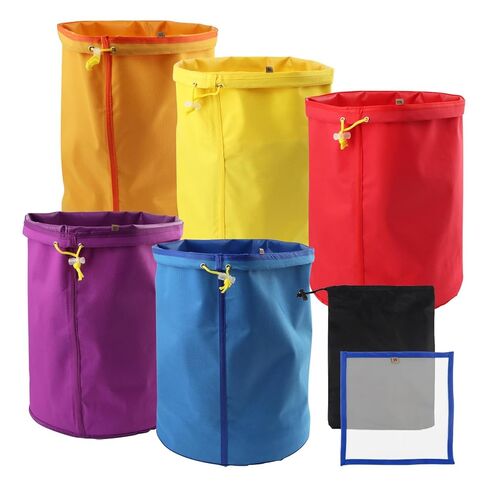 5 Pack 5 Gallon Filter Bags, 25-220 Micron Oxford Cloth All-Mesh Filter Bags with Color Coding System, Adjustable Drawstring Reusable Filter Bags for Fruit Juice Extraction, Soy Products, Home Kitchen in Kuwait