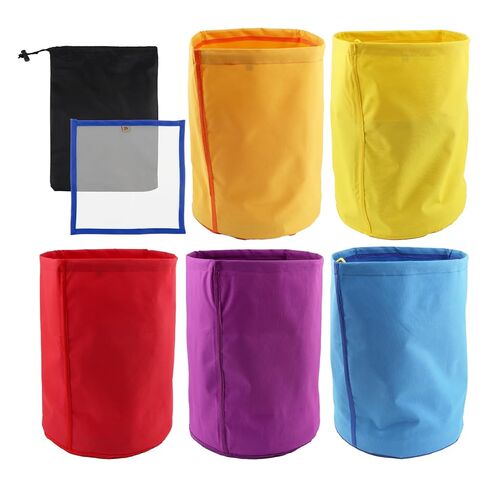 5 Pack 5 Gallon Filter Bags, 25-220 Micron Oxford Cloth All-Mesh Filter Bags with Color Coding System, Adjustable Drawstring Reusable Filter Bags for Fruit Juice Extraction, Soy Products, Home Kitchen in Kuwait
