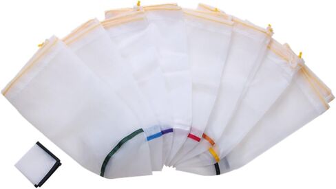 All Mesh Plant Filter Bags 5 Gallon 8 Bags,8 Color Reusable Filter Bag and with Filter Screen and Storage Pouch in Saudi Arabia