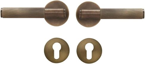 Brass Door Lever Set Thumbturn Lock Handle Hardware 1Pcs(Dummy-AB) in Saudi Arabia