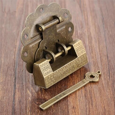 Furniture Old Box Latch Hasp Buckle Clasp and Bronze Lock Padlock 1Pcs in Saudi Arabia