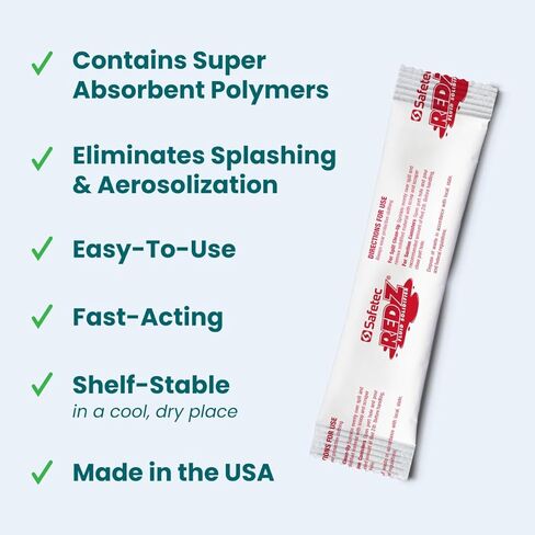 Safetec Red Z 10g Single Use Pouch Spill Control Solidifier (200 Pouches/case) in Saudi Arabia