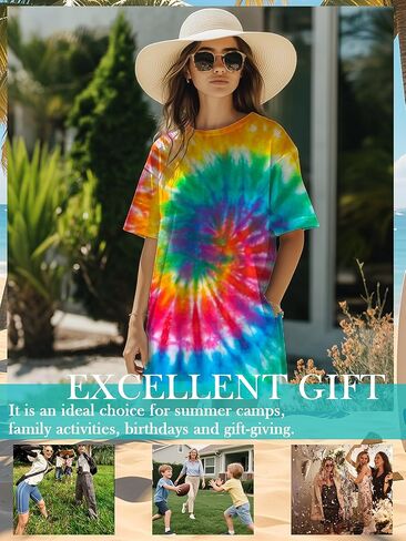 Silkfly White Cotton Dress Shirt for Tie Dye Plus Size Shirt Dresses DIY Items to Tie Dye Women Girls Tie Dye DIY Kit(XX-Large) in Kuwait