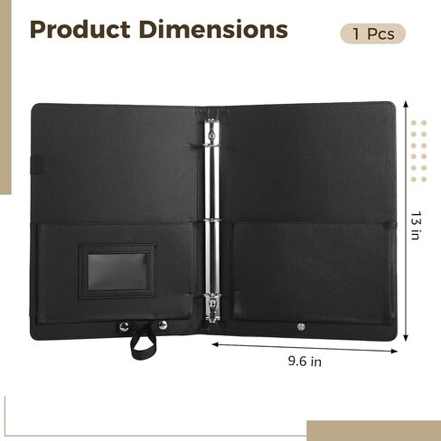 Choir Folder, PU Leather 3 Ring Choral Muisc Folder with Hand Strap, 13"X9.6" Sheet Music Folder, Music Binder for Piano Particle and Stage Performance in Saudi Arabia