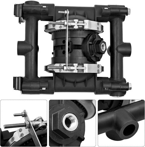 241906 3/4 Double Diaphragm Pump Air Operated Fluid Inlet/Outlet 3/4" Air Inlet 1/4" 16 GPM Replace for Husky 716 in Saudi Arabia