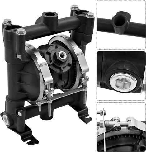 241906 3/4 Double Diaphragm Pump Air Operated Fluid Inlet/Outlet 3/4" Air Inlet 1/4" 16 GPM Replace for Husky 716 in Saudi Arabia