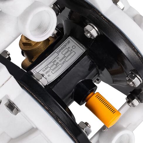 مضخة غشاء مزدوجة تعمل بالهواء من مادة البولي بروبيلين مع أغشية PTFE بحد أقصى 100 رطل لكل بوصة مربعة 13 GPM مضخة غشاء مزدوجة هوائية لاستخدام السوائل الكيميائية والصناعية (مدخل/مخرج 1/2 بوصة) in Kuwait