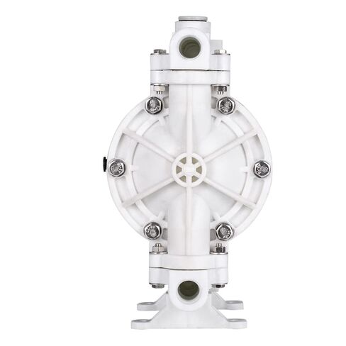 مضخة غشاء مزدوجة تعمل بالهواء من مادة البولي بروبيلين مع أغشية PTFE بحد أقصى 100 رطل لكل بوصة مربعة 13 GPM مضخة غشاء مزدوجة هوائية لاستخدام السوائل الكيميائية والصناعية (مدخل/مخرج 1/2 بوصة) in Kuwait