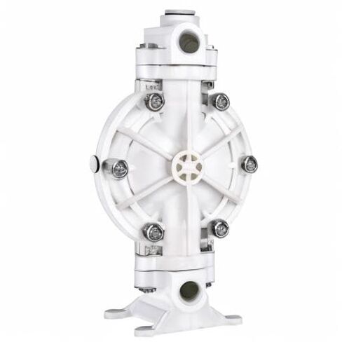 مضخة غشاء مزدوجة تعمل بالهواء من مادة البولي بروبيلين مع أغشية PTFE بحد أقصى 100 رطل لكل بوصة مربعة 13 GPM مضخة غشاء مزدوجة هوائية لاستخدام السوائل الكيميائية والصناعية (مدخل/مخرج 1/2 بوصة) in Kuwait