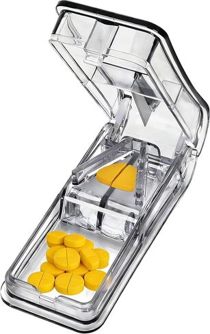 Pill Cutter, Pill Splitter with Stainless Steel Blade, Medicine Cutter for Pills, Cuts Vitamins Tablets for Purse Pocket in Saudi Arabia
