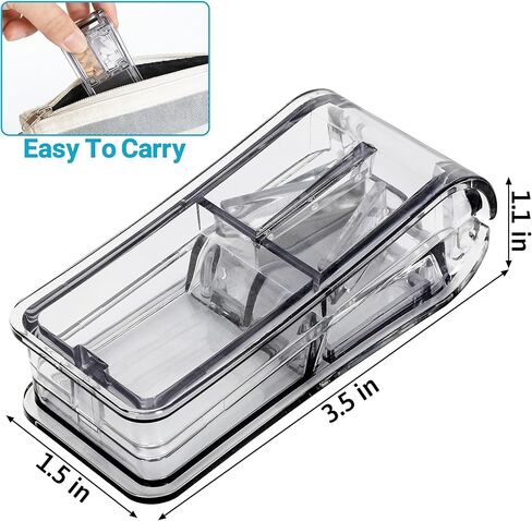 Pill Cutter, Pill Splitter with Stainless Steel Blade, Medicine Cutter for Pills, Cuts Vitamins Tablets for Purse Pocket in Saudi Arabia