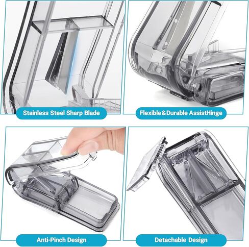 Pill Cutter, Pill Splitter with Stainless Steel Blade, Medicine Cutter for Pills, Cuts Vitamins Tablets for Purse Pocket in Saudi Arabia