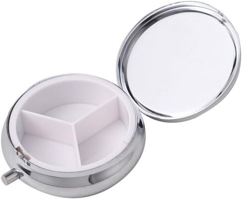 20 قطعة من علبة حبوب الدواء الفارغة المكونة من 3 حجرات، صندوق حبوب الدواء المحمول للجيب أو المحفظة وصناديق حبوب الدواء المعدنية المزخرفة ومنظم فيتامينات لطباعة نقل الحرارة بنفسك (أ) in Kuwait