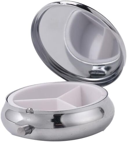 20 قطعة من علبة حبوب الدواء الفارغة المكونة من 3 حجرات، صندوق حبوب الدواء المحمول للجيب أو المحفظة وصناديق حبوب الدواء المعدنية المزخرفة ومنظم فيتامينات لطباعة نقل الحرارة بنفسك (أ) in Kuwait