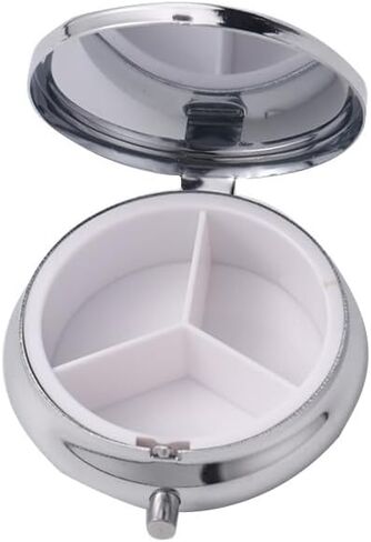 20 قطعة من علبة حبوب الدواء الفارغة المكونة من 3 حجرات، صندوق حبوب الدواء المحمول للجيب أو المحفظة وصناديق حبوب الدواء المعدنية المزخرفة ومنظم فيتامينات لطباعة نقل الحرارة بنفسك (أ) in Kuwait