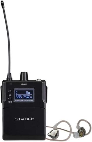 Professional UHF Wireless in Ear Monitor System with Bluetooth, Stereo/Mono Wireless IEM System with Bodypack Receiver Single Channel for Stage, Band, Recording Studio, Live Performance in Kuwait