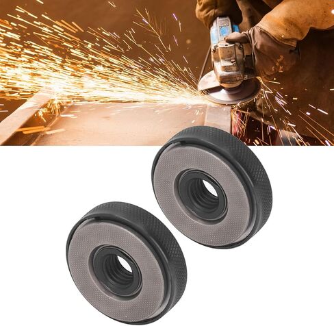 2PCS M14 Angle Grinder Flange Nuts with Quick Release Self Locking Pressure Plate, 47mm Diameter, Female Thread Ideal for Gemstone Blades, Grinding Cutting Wheels in Kuwait