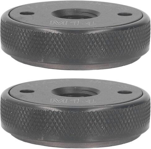 2PCS M14 Angle Grinder Flange Nuts with Quick Release Self Locking Pressure Plate, 47mm Diameter, Female Thread Ideal for Gemstone Blades, Grinding Cutting Wheels in Kuwait