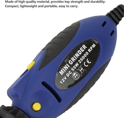 12V Electric Handheld Chainsaw Sharpener Mini Chain Saw Grinder Outdoor Tool with Compact Ergonomic Handle for Easy Portability, Includes Multiple Grinding Heads and Accessories in Kuwait