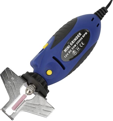 12V Electric Handheld Chainsaw Sharpener Mini Chain Saw Grinder Outdoor Tool with Compact Ergonomic Handle for Easy Portability, Includes Multiple Grinding Heads and Accessories in Kuwait
