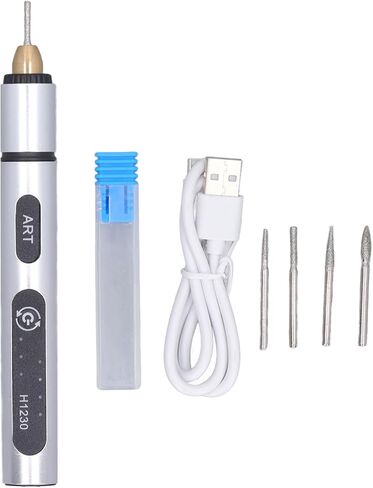 USB Rechargeable Electric Engraving Pen - Versatile DIY Revolving Engraver Machine for Craft Enthusiasts - Ideal for Jewellery, Wood, Glass, and Stone Carving (Blue) in Kuwait