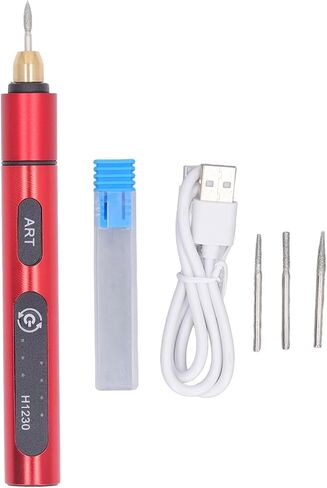 USB Rechargeable Electric Engraving Pen - Versatile DIY Revolving Engraver Machine for Craft Enthusiasts - Ideal for Jewellery, Wood, Glass, and Stone Carving (Blue) in Saudi Arabia