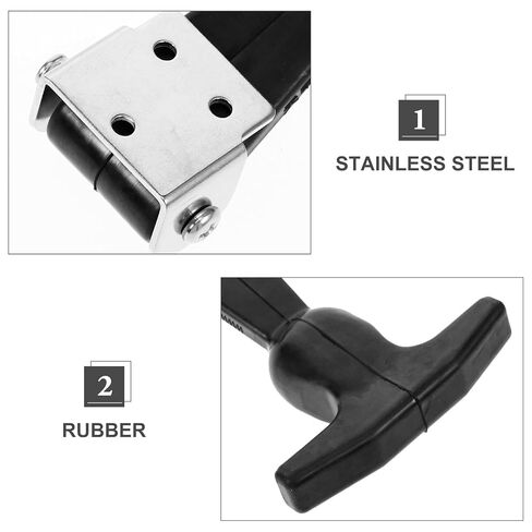 T-Handle Draw Latch Rubber Shock-Proof Elastic Hood Catch 304 Stainless Steel Secure Lock for Tool Box and Electrical Enclosure Accessories in Saudi Arabia