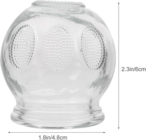 Healifty 6Pcs Cupping Therapy Sets: Glass Fire Thick Glass Cupping Set Chinese Acupoint Vacuum Cupping Therapy for Massage Back Relieve Fatigue in Saudi Arabia
