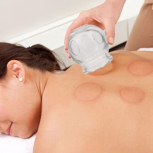 Healifty 6Pcs Cupping Therapy Sets: Glass Fire Thick Glass Cupping Set Chinese Acupoint Vacuum Cupping Therapy for Massage Back Relieve Fatigue in Saudi Arabia