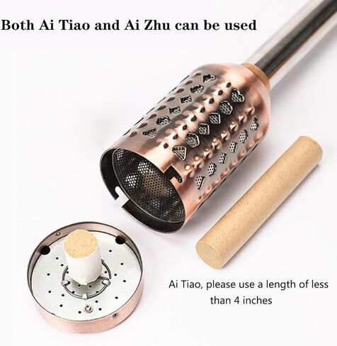 Moxa Stick Burner Holder Moxibustion Tool,Portable Moxa Strips Burner Holder,Stainless Steel Wormwood Mugwort Moxibustion Box Healing Tool in Kuwait