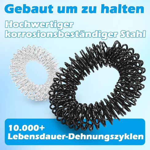 12-Piece Acupressure Ring, Finger Massage Ring Set for Stress Relief, Relaxation and Promote Blood Circulation, 30 mm, Fidget Ring (Gold/Silver/Black) in Saudi Arabia