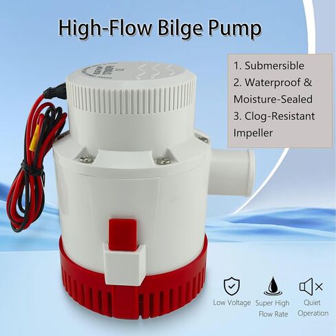 Automatic Submersible Bilge Pump 3700 GPH 12 Volt for Marine Boats, Yachts, Vessels in Kuwait