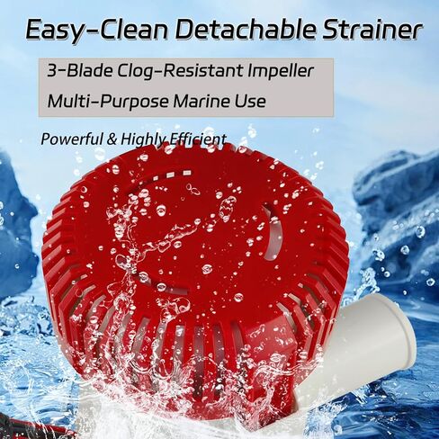 Automatic Submersible Bilge Pump 3700 GPH 12 Volt for Marine Boats, Yachts, Vessels in Kuwait