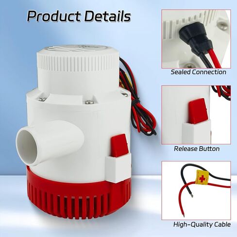Automatic Submersible Bilge Pump 3700 GPH 12 Volt for Marine Boats, Yachts, Vessels in Kuwait