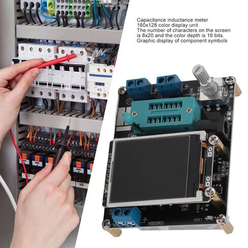 GOWENIC Transistor Tester, Volt Frequency Meter 160x128 Color Display 8x20 Characters Diode Inductance Capacitance Meter, with Rotate Encoder Switch for NPN PNP Transistor Testing in Saudi Arabia