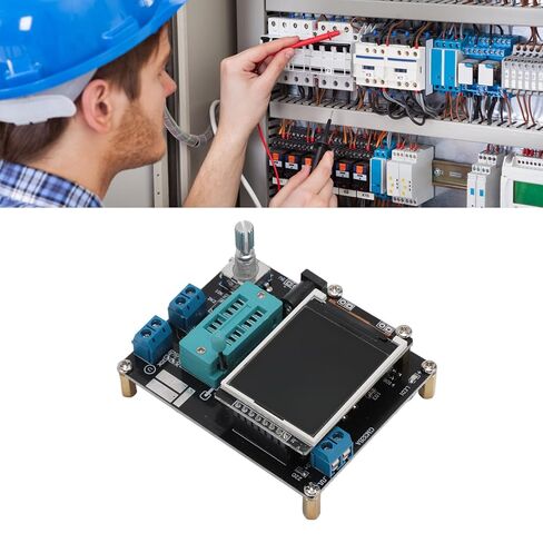 GOWENIC Transistor Tester, Volt Frequency Meter 160x128 Color Display 8x20 Characters Diode Inductance Capacitance Meter, with Rotate Encoder Switch for NPN PNP Transistor Testing in Saudi Arabia