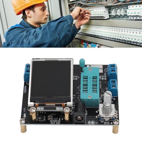 GOWENIC Transistor Tester, Volt Frequency Meter 160x128 Color Display 8x20 Characters Diode Inductance Capacitance Meter, with Rotate Encoder Switch for NPN PNP Transistor Testing in Saudi Arabia
