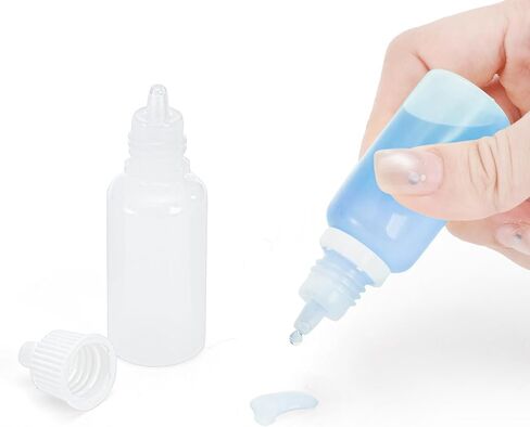 Nicunom 100 Pcs Plastic Dropper Bottle, 15ml Empty Squeezable Dropper Bottles Portable Eye Liquid Dropper Bottle LDPE with Childproof Cap in Saudi Arabia