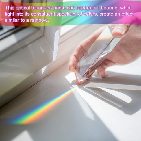 30 * 30 * 150Mm Triangular Crystal Prism, Optical Glass Prisma, Prisms Photography Filter, Spectrum Physics Prisme for Photo in Saudi Arabia