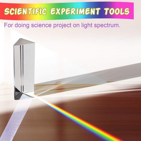 30 * 30 * 150Mm Triangular Crystal Prism, Optical Glass Prisma, Prisms Photography Filter, Spectrum Physics Prisme for Photo in Saudi Arabia