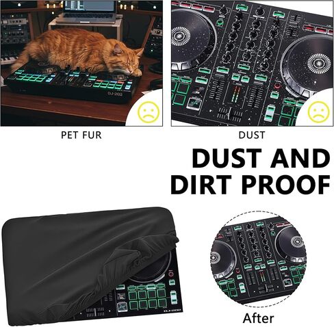 DJ Controller Cover, Compatible With Roland Mixer DJ-202,DJ-707M,TR-1000,Deluxe Chinlon Dustproof & Anti-Scratch, Silky Feel & Tailored Design, Suitable for Home, Studio & Live Performance Use in Saudi Arabia