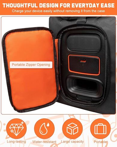 حقيبة حمل مطورة لجهاز JBL PartyBox Encore Essential/Essential 2، حقيبة حمل مكبر صوت محمولة للسفر لغطاء تخزين Encore 2 مع حزام كتف وميكروفون، شاحن، جيوب ملحقات الكابل in Kuwait