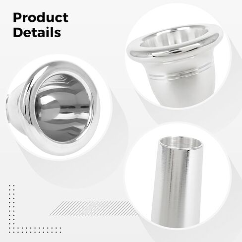 Silver-Plated Brass Tuba Mouthpiece, Precision Cnc Machined Replacement Part, Smooth Finish Musical Accessory For Tuba Players in Saudi Arabia
