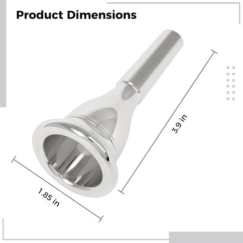 Silver-Plated Brass Tuba Mouthpiece, Precision Cnc Machined Replacement Part, Smooth Finish Musical Accessory For Tuba Players in Saudi Arabia