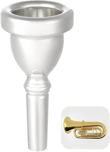 Silver-Plated Copper Tuba Mouthpiece, Standard Tuba Accessory, Replacement Part For Tuba Players, Comfortable And in Saudi Arabia